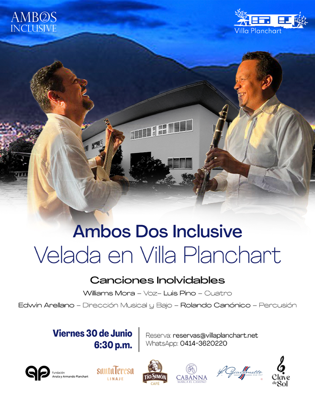 Ambos Dos Inclusive en Caracas, Una Velada Inolvidable con Luis Pino y Williams Mora