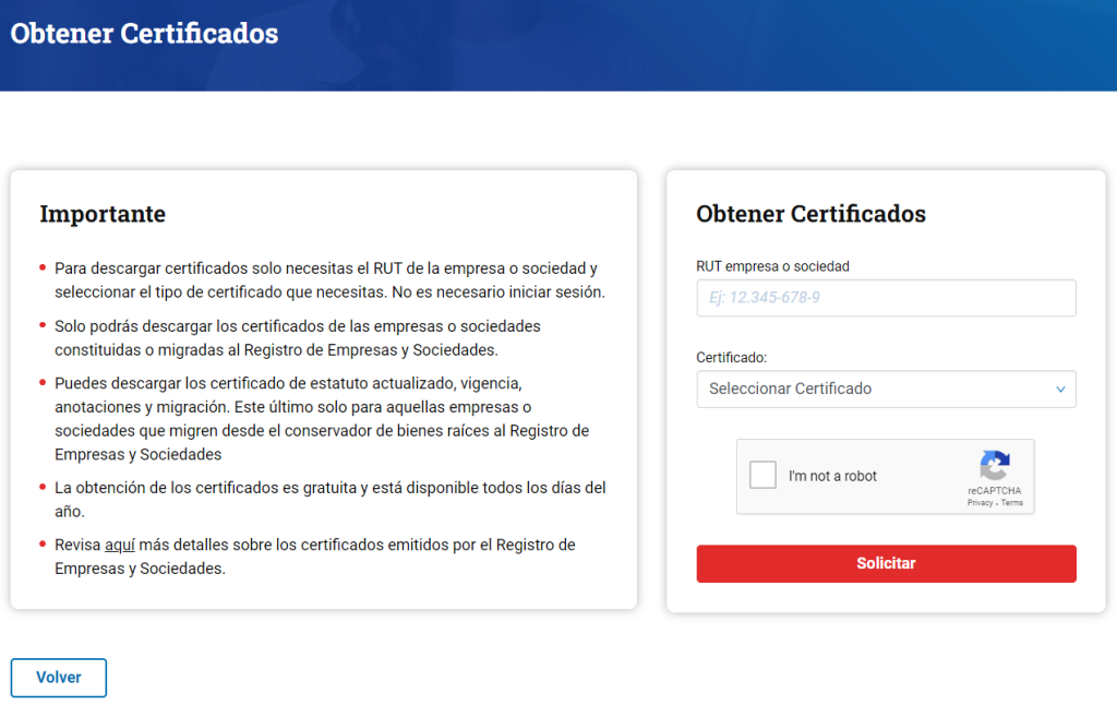 Este es el septimo paso para crear una empresa en un día. Basicamente te permite obtener diferentes certificados para tu empresa
